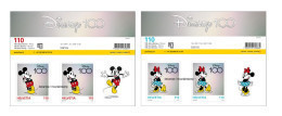 Switzerland  2023 (2023/4) 100 Years Disney 4 Stamps From The Panes Of 10 With Illustration And Barecode On The Back MNH - Ungebraucht