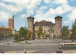 CARTOLINA  TORINO,PIEMONTE-PIAZZA CASTELLO E PALAZZO MADAMA-STORIA,CULTURA,MEMORIA,RELIGIONE,VIAGGIATA 1962 - Places & Squares