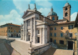 CARTOLINA  URBINO,MARCHE-CATTEDRALE (sec.XVIII)-STORIA,CULTURA,MEMORIA,RELIGIONE,IMPERO ROMANO,VIAGGIATA 1964 - Urbino