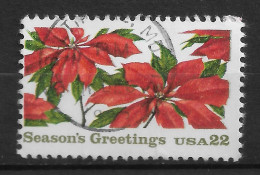 ETATS-UNIS N°  1611 " FLEURS " - Usati