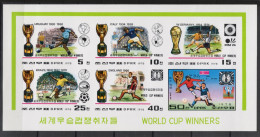 Football 1747 à 1752 Mini Feuillet NON DENTELE Coree Du Nord 1978 Neuf ** Coupe Du Monde Argentina 78 - Korea (Nord-)