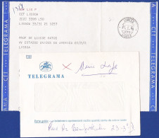 Telegram/ Telegrama - Lisboa > Av. Estados Unidos América, Lisboa -|- Postmark - Lumiar. Lisboa. 1980 - Brieven En Documenten