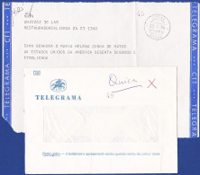 Telegram/ Telegrama - Restauradores, Lisboa > Av. Estados Unidos América, Lisboa -|- Postmark - Lumiar. Lisboa. 1980 - Storia Postale