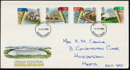 Great Britain   .   1984   .  "Urban Renewal"   .   Commemorative Cover - 4 Stamps - 1981-1990 Decimal Issues