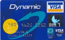 GREECE - Athens 2004 Olympics, Carrefour, ALPHA Bank Dynamic Visa, Used - Credit Cards (Exp. Date Min. 10 Years)