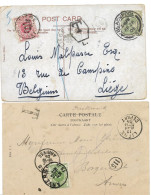 Belgie 2 Brieven Met STRAFPORT - Lettres & Documents