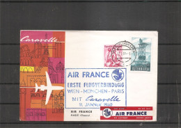 Autriche ( Premier Vol AirFrance De Vienne Vers Paris De 1960 à Voir) - Erst- U. Sonderflugbriefe