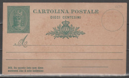 San Marino 1884 - Cartolina Postale 10 C. - Entiers Postaux