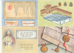 SERIE 5 INTERI POSTALI VATICANO FDC ARCHIVIO SEGRETO (MX334 - Entiers Postaux