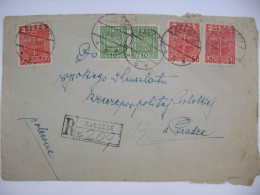 Poland 1934 Załośce Zalizci / Tarnopol, Zborow County, Registered Letter (front Side From Cover Only) To Czechoslovakia - Cartas & Documentos