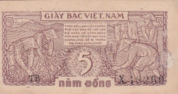 RARE Billet Giay Bac VIET-NAM Nam Bo 5 Dong My Tho 1948 Cochinchine Vietnam Indochine Ho Chi Minh - Vietnam