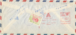 Iran Registered Air Mail Cover With Stamp And Meter Cancel Sent To Denmark 2-6-1966 - Iran