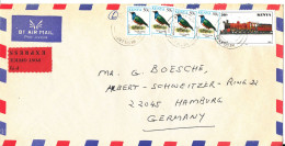 Kenya Registered Air Mail Cover Sent To Germany 14-5-1997 With More Stamps Incl. BIRD Stamps - Kenia (1963-...)