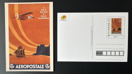 France 2017 Stationery Carte Postale Entier Ganzsache Aeropostale Musée Air France Economica Avion Airplane Flugzeug - Aerei