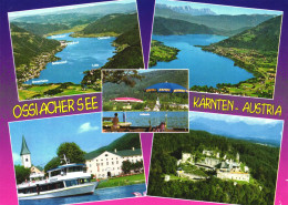 OSSIACHERSEE, CARINTHIA, MULTIPLE VIEWS, LAKE, ARCHITECTURE, SHIP, CASTLE, UMBRELLA, AUSTRIA - Ossiachersee-Orte