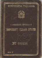 TESSERA FERROVIE IMPIEGATI CONCESISONE C 1950 (MZ621 - Europe