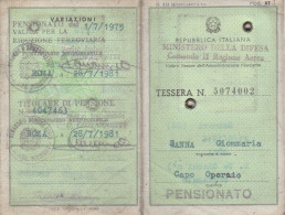 TESSERA RIDUZIONE FERROVIARIA 1981 (MZ625 - Europe