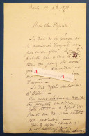 ● L.A.S 1878 Jean BABIN CHEVAYE Député De Nantes & Industriel - Lettre Autographe à Charles Ange LAISANT - Politico E Militare