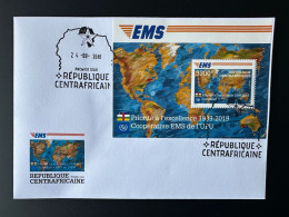 Central Africa Centrafrique 2019 FDC 1er Jour Mi. Bl. 2000 S/S Joint Issue EMS 20 Years Emission Commune E.M.S. UPU - Emissions Communes