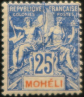 LP3972/233 - 1906/1907 - COLONIES FRANÇAISES - MOHELI - N°7 NEUF* - Neufs