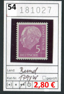 Bundesrepublik 1954 - RFA 1954 - Germany 1954 - Allemagne 1954 - Michel 179y - ** Mnh Neuf Postfris - Ungebraucht