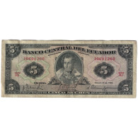 Billet, Équateur, 5 Sucres, 1970, 1970-02-27, KM:100d, TB+ - Equateur