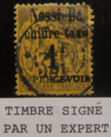 LP3972/243 - 1891 - COLONIES FRANÇAISES - NOSSI-BE - T TAXE - N°6 Oblitéré >>> Signé ROUMET + CALVES Experts - Used Stamps