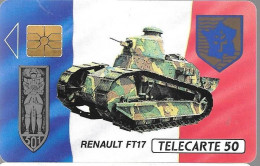 CARTE-PRIVEE-50U-SO2-D332-CHAR FT17-501e Regt Rambouillet-V° N°2932-R°Mat-TBE/LUXE - Privées