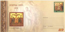 824  Icône, Pâques: PAP 2018  - Icon Of The Eastern Orthodox Church: Postal Stationery Cover - Tableaux