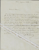 Noblesse Armée 1824 LETTRE Comte Treilhard Paris  SUITE DECES Baron De Warenghien Douai Nord V.HISTORIQUE - Documenti Storici