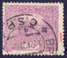 CZECHOSLOVAKIA -  30 H  VIOLET  Perf. L 11½ - ERROR  RAND - O - 1920 - Usati