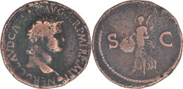 ROME - As - NERON - 65 AD - Victoire Volant à Gauche - RIC.475 - RARE - 17-212 - The Julio-Claudians (27 BC To 69 AD)