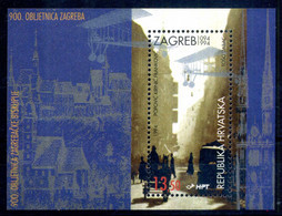 1994 CROAZIA BF 11 MNH ** 9° Centenario Zagabria, Planes, Aeroplano, 13,50 - Kroatië