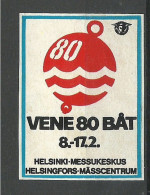 FINLAND FINNLAND 1980 Boat Das Boot Foire Fair Messe Helsinki Advertising Poster Stamp Vignette (*) - Erinnophilie