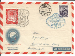 Autriche, Lettre Weltkindertag 1956 Mit Ballonpost, Tulln - Zürich (20.10.1956) - Cartas & Documentos