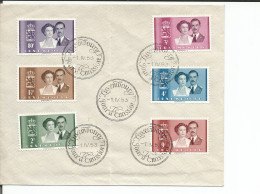 Luxembourg, Série De 6 Timbres De 1953, 1er Jour D'émission (1.54.1953) - Covers & Documents