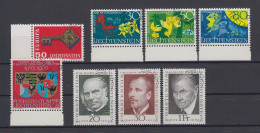 Liechtenstein Usati:  1968 Annata Completa  Lusso - Annate Complete