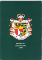 Liechtenstein Usati:  1998 Annata  Completa  Lusso Su Libretto Ufficiale Poste - Annate Complete