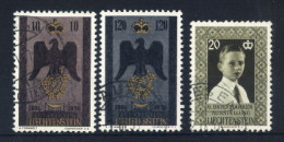 Liechtenstein Usati:  N. 308 E 313-4 - Gebruikt