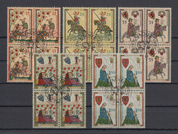 Liechtenstein Usati:  N. 359-63 In Quartina Con Annullo Primo Giorno - Used Stamps