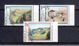 Liechtenstein Usati:  N. 1227-9  Lusso - Oblitérés