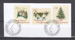 Liechtenstein Usati:  N. 1443-5 Su Frammento Con Annullo Primo Giorno (FDC) - Gebraucht