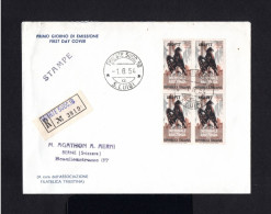 S1391-ITALY-TRIESTE.FIRST DAY REGISTERED COVER TRIESTE To BERNE (switzerland).1954.Enveloppe.BUSTA - Marcophilie