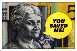19-12-2023 (2 W 35) Australia - AVANTI - You Save Me (Australian Banknote - Humour) - Münzen (Abb.)
