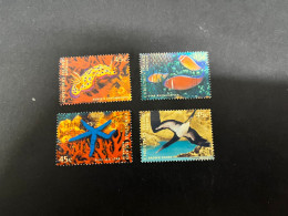 (stamp 19-12-2023) Australia Chistmas Island - 4 Used Stamps (under The Sea) - Christmas Island