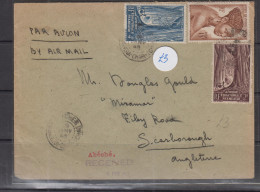 AIRMAIL - FR EQUATORIAL AFRICA -1948 - IRMAIL COVER TO SCARBORUGH, ENGLAND  - Cartas & Documentos