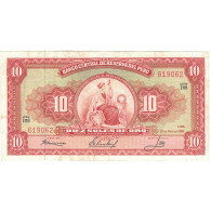 Billet, Pérou, 10 Soles De Oro, 1966, 1966-05-20, KM:84a, TTB+ - Perù
