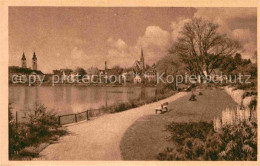 42746989 Bad Waldsee Stiftskirche Stadtsee  Bad Waldsee - Bad Waldsee