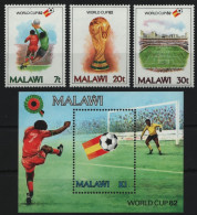 Malawi 1982 - Mi-Nr. 380-382 & Block 60 ** - MNH - Fussball / Soccer - Malawi (1964-...)