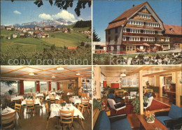 11886322 Schwellbrunn Ortsansicht Pension Sonnenberg Gastraeume Schwellbrunn - Autres & Non Classés